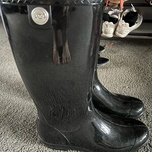 UGG Black Women's Rain Boots